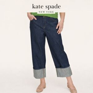 Kate Spade Women's Indigo Cropped Cuffed Jeans Size 8